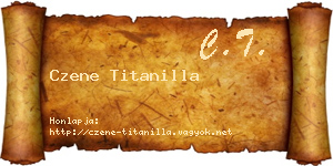 Czene Titanilla névjegykártya